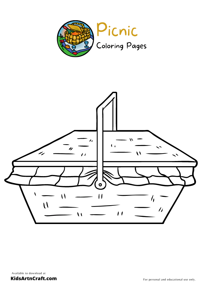 Picnic Coloring Pages For Kids