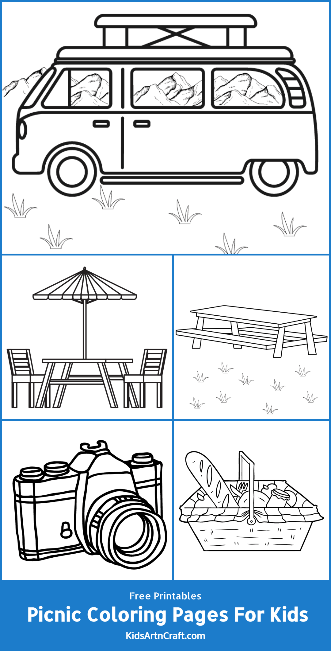Picnic Coloring Pages For Kids – Free Printables
