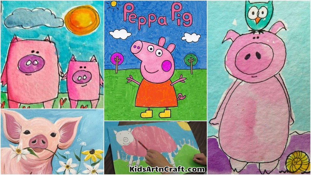 Pig Paintings For Kids