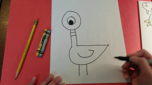 Pigeon Directed Drawing For Kids
