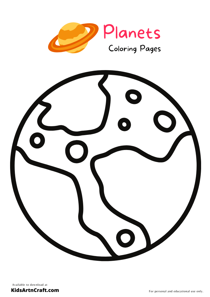 Planets Coloring Pages For Kids