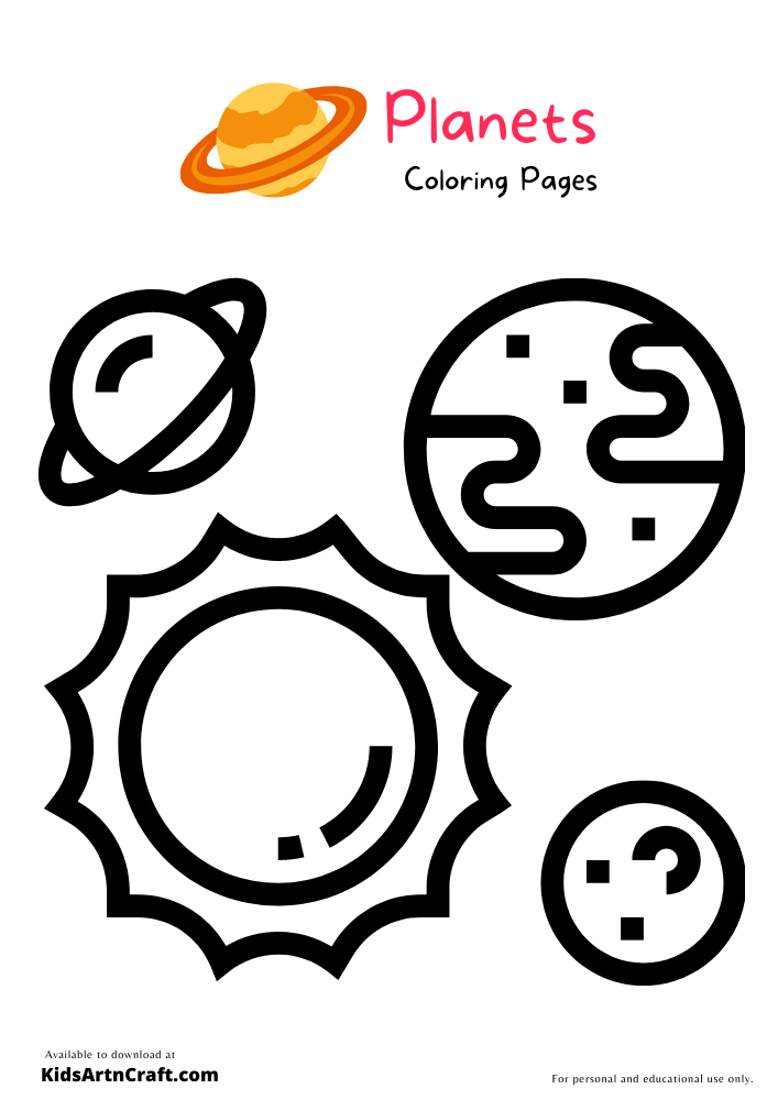Planets Coloring Pages For Kids
