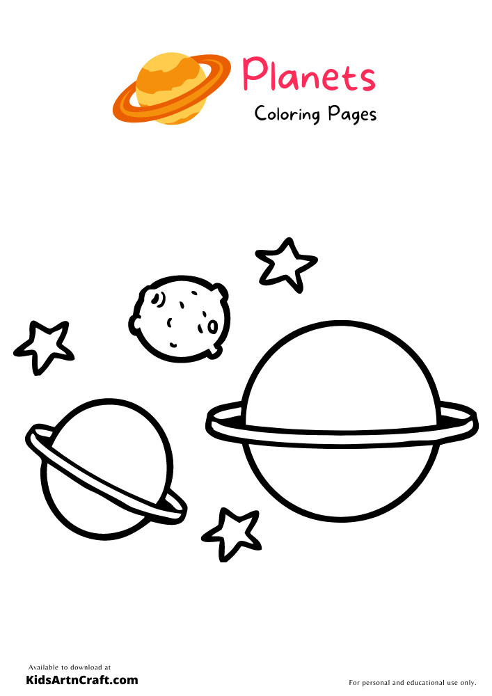 Planets Coloring Pages For Kids 