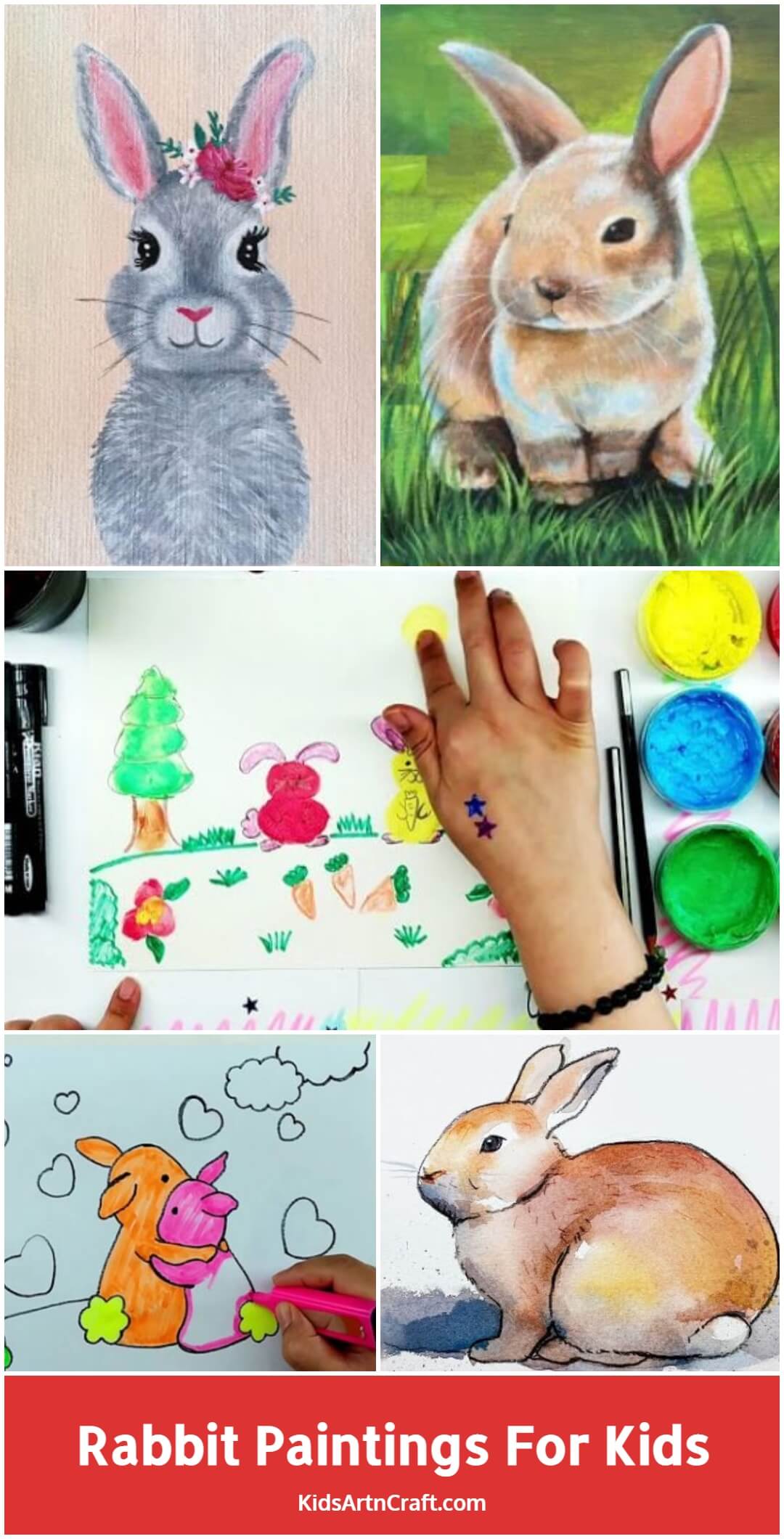 Rabbit Paintings For Kids