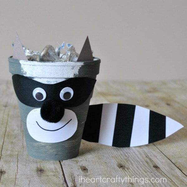 Foam Cup Raccoon Craft For Kids