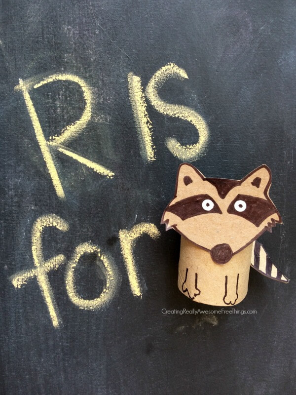Simple Raccoon Craft With Toilet Paper Roll