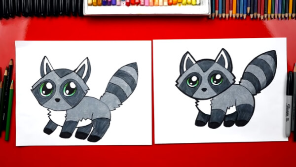 Raccoon Drawing & Sketches for Kids Raccoon Drawing Art For Kids