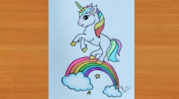  Unicorn Drawing & Sketches for Kids Unicorn Rainbow Drawing For Kids
