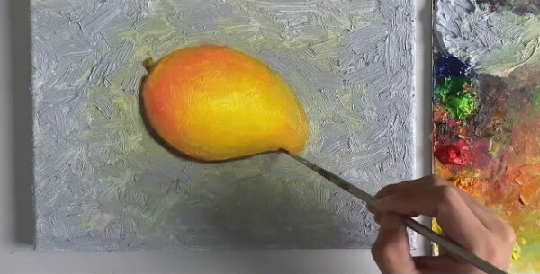 Mango Paintings for Kids Realistic  Mango Oil Painting Tutorial