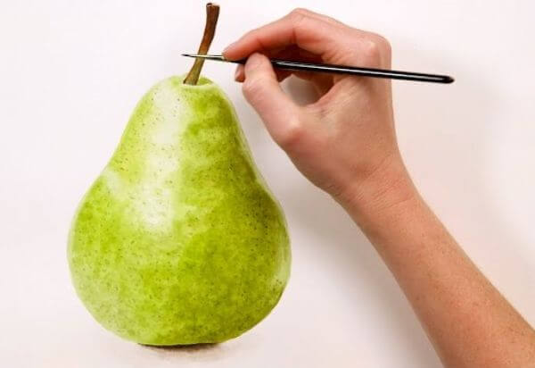 Realistic Pear Painting Art Lesson