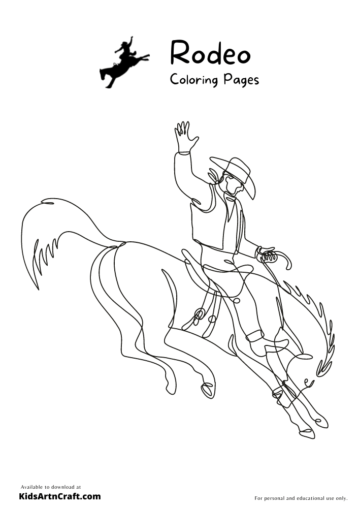 Rodeo Coloring Pages For Kids