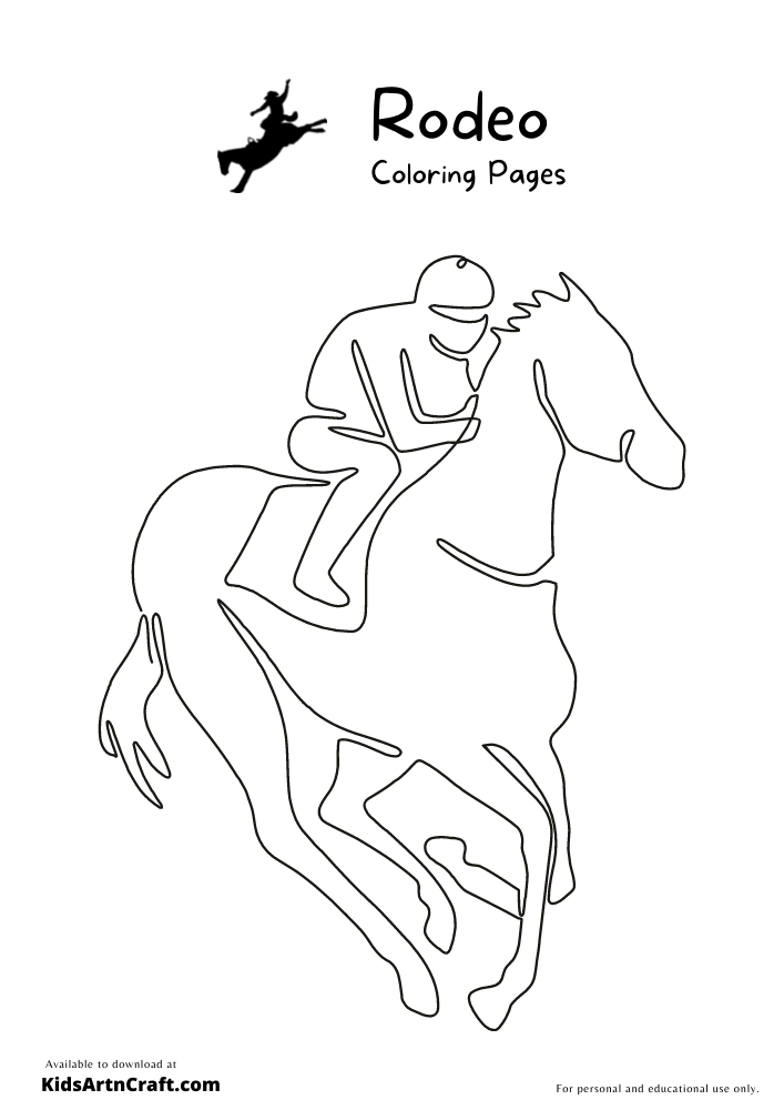 Rodeo Coloring Pages For Kids