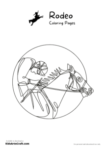 Rodeo Coloring Pages For Kids – Free Printables - Kids Art &amp; Craft
