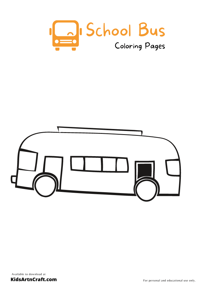 School Bus Coloring Pages For Kids – Free Printables