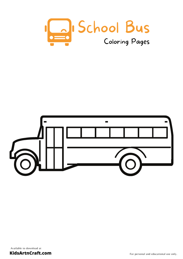 School Bus Coloring Pages For Kids – Free Printables
