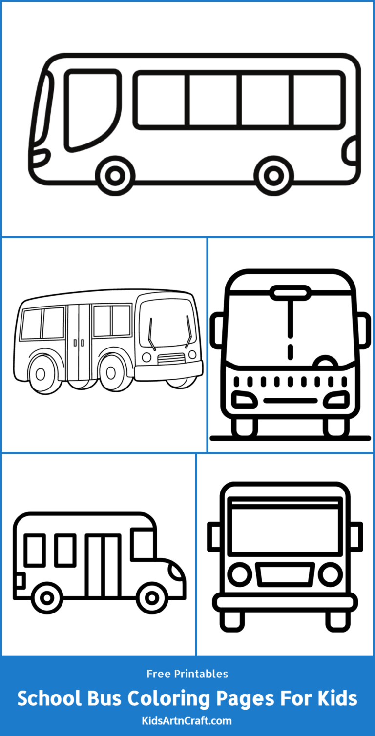 School Bus Coloring Pages For Kids – Free Printables - Kids Art &amp; Craft