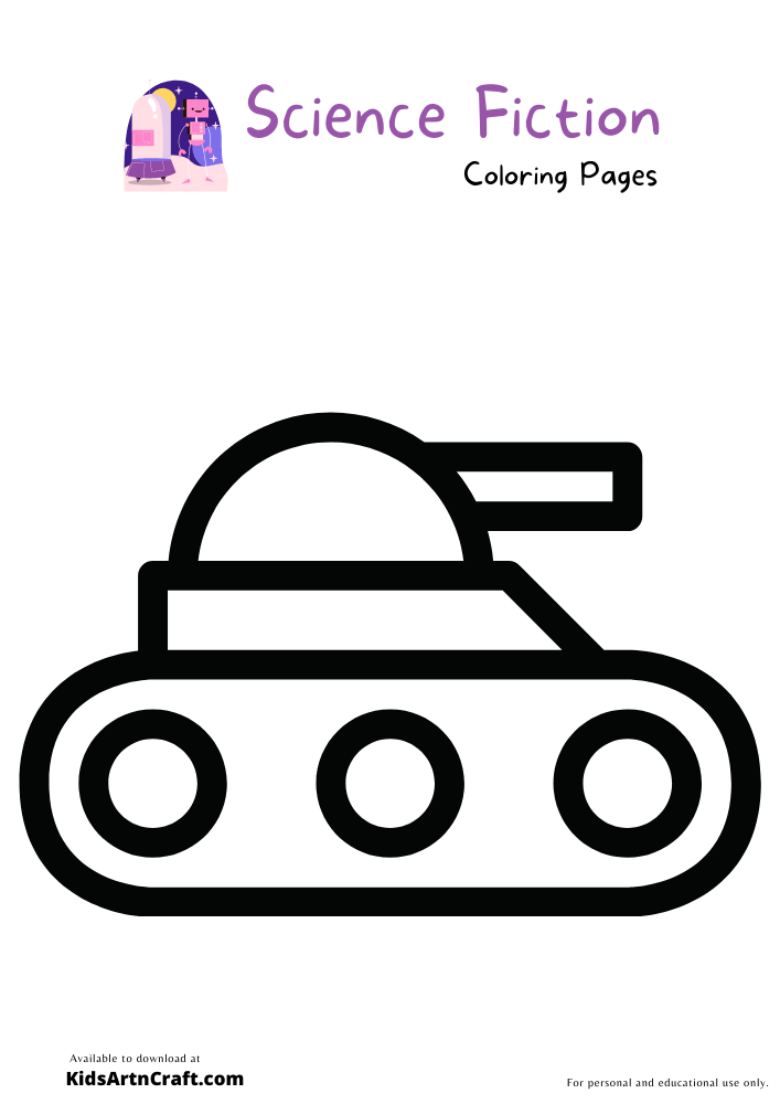 Science Fiction Vehicles Coloring Pages For Kids