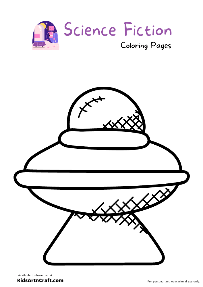 Science Fiction Vehicles Coloring Pages For Kids 