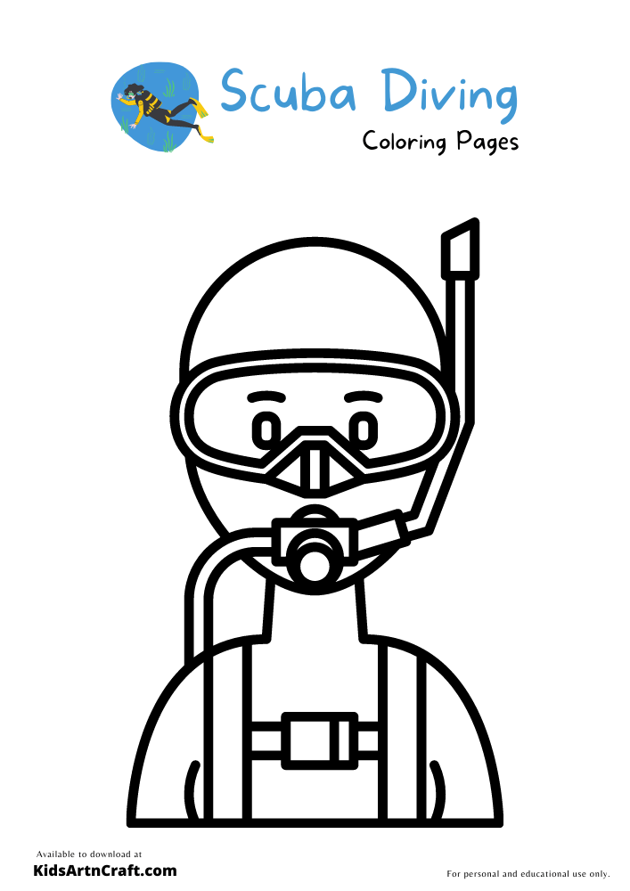 Scuba Diving Coloring Pages For Kids