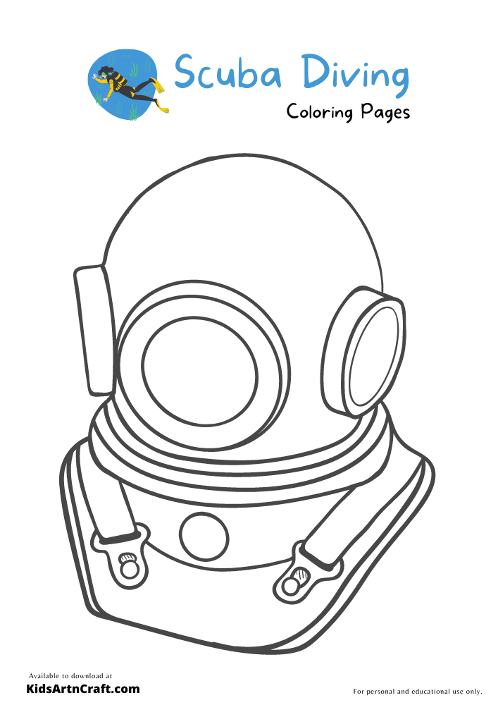 Scuba Diving Coloring Pages For Kids