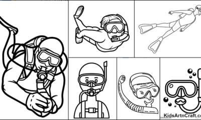 Scuba Diving Coloring Pages For Kids – Free Printables