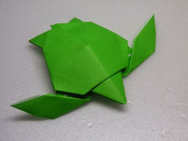 How To Make Sea Turtle Traditional Origami Craft With Kids