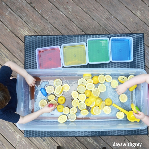 Sensory Bin Activities With Lemon For Kids