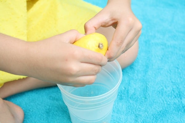 Sensory Water Play With Lemon