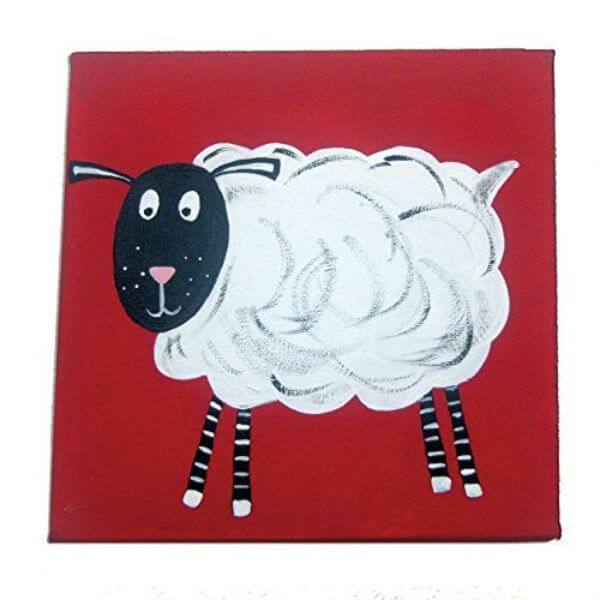 Sheep Painting For Kids