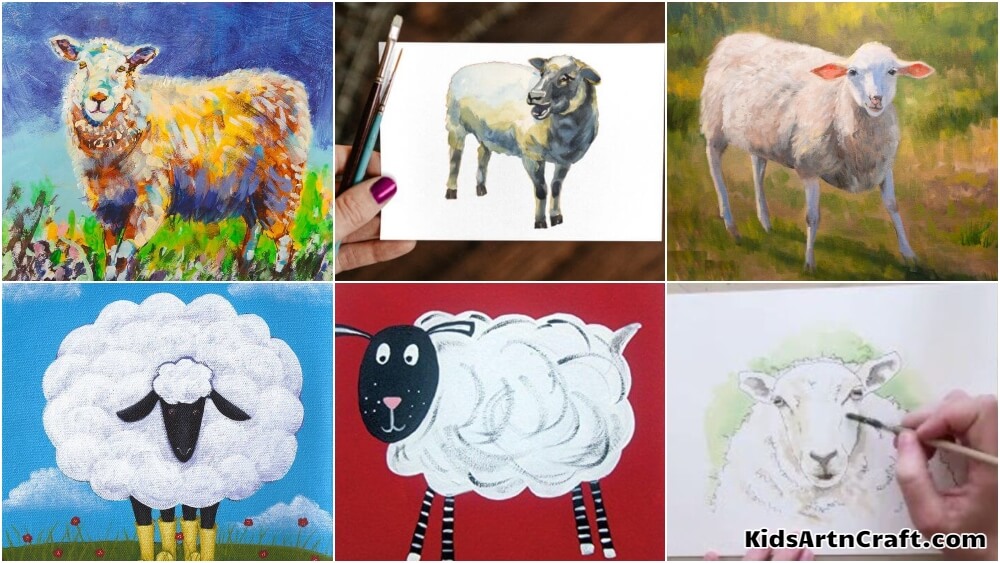 Sheep Paintings For Kids - Kids Art & Craft