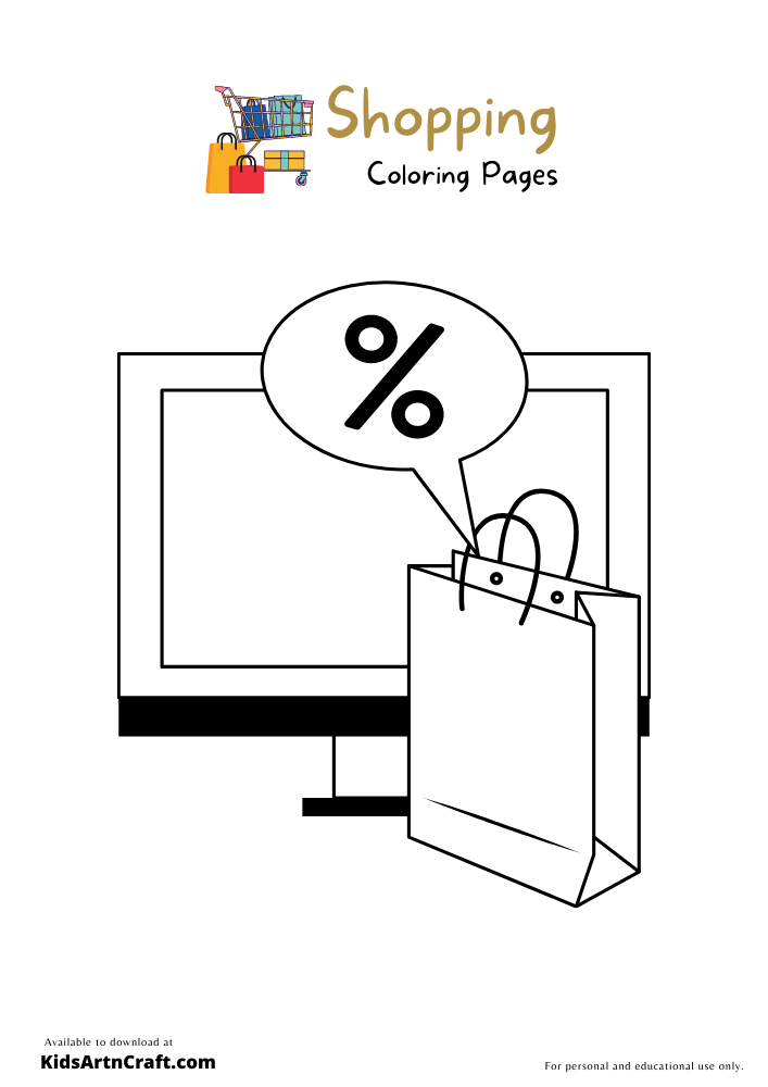 Shopping Coloring Pages For Kids – Free Printables