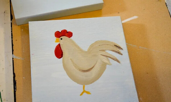 Simple Chicken Painting Ideas