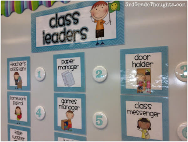 Simple Class Leader Chart Ideas For 1st Grade