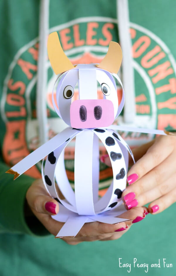 Simple Cow Craft With Paper