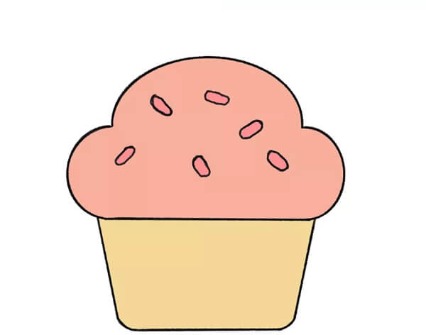 Cupcake Drawing & Sketches For Kids Simple Cupcake Drawing For Kids