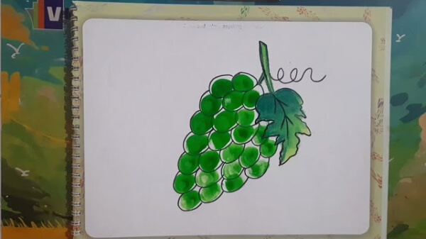 Grapes Paintings for Kids Simple Grapes Thumb Painting For Kids