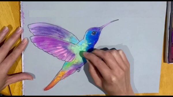 Simple Hummingbird Drawing For Preschoolers