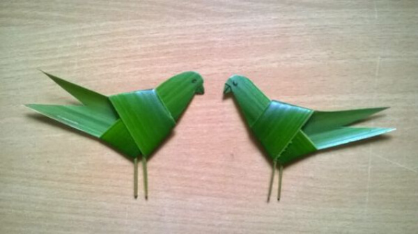 How To Make An Origami Coconut With Kids Simple Origami Birds With Coconut Leaf