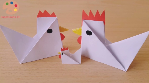 Simple Origami Chicken Craft For Kids How To Make An Origami Chicken With Kids