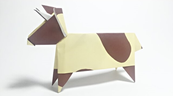 How To Make An Origami Cow With Kids Simple Origami Cow Tutorial