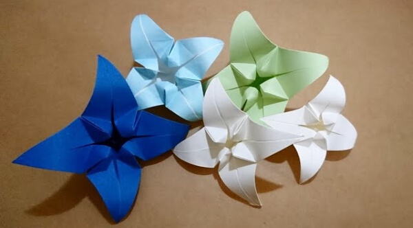 How To Make An Origami Edelweiss With Kids Simple Origami Edelweiss Flower Craft For Christmas
