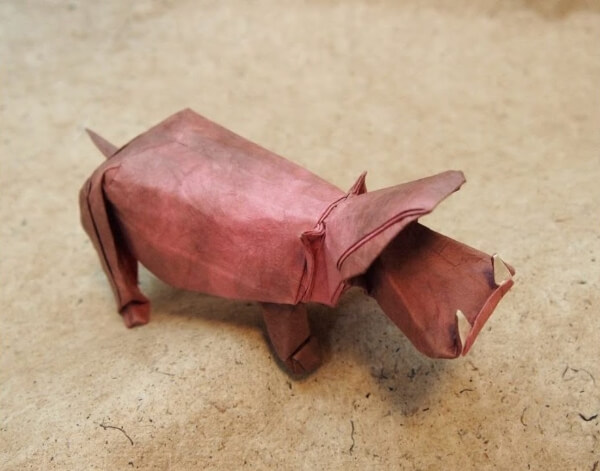 Simple Origami Hippo Craft Tutorial How To Make An Origami Hippo With Kids