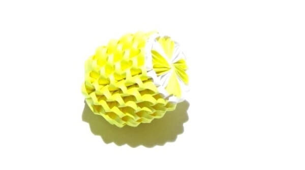 Simple Origami Lemon 3d Craft For Kids How To Make An Origami Lemon With Kids