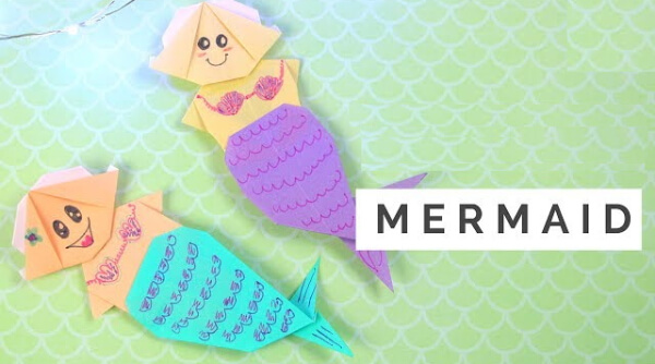How To Make An Origami Mermaid With Kids Simple Origami Mermaid Video Tutorial
