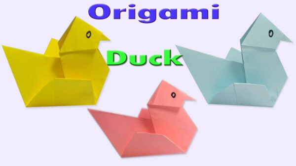 Simple Origami Paper Folding Duck Instructions How To Make An Origami Duck With Kids