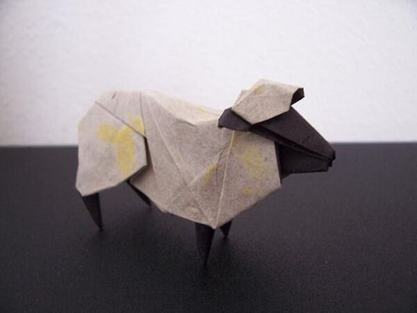 Simple Origami Sheep Craft For Toddler