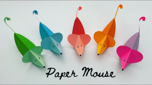 Simple Paper Mouse Tutorial For Kids