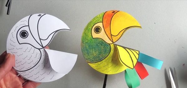 Simple Paper Parrot Craft Activity For Kids