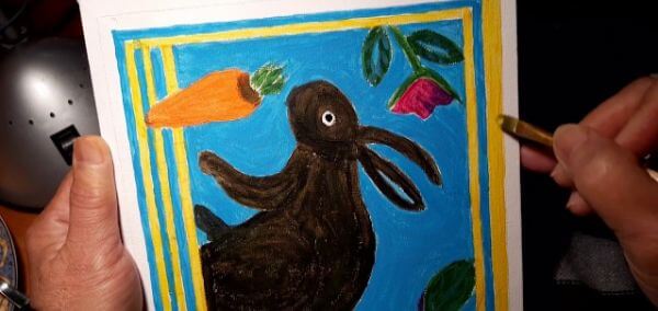 Simple Rabbit Painting For Kids