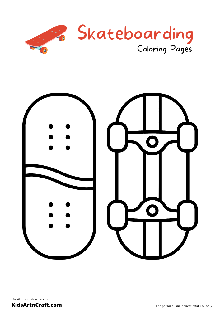 Skateboarding Coloring Pages For Kids
